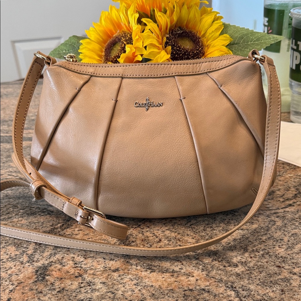 Cole Haan Tan Leather Crossbody Bag